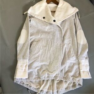 Lululemon Gratitude Wrap Sweater Jacket Grey White Size 4